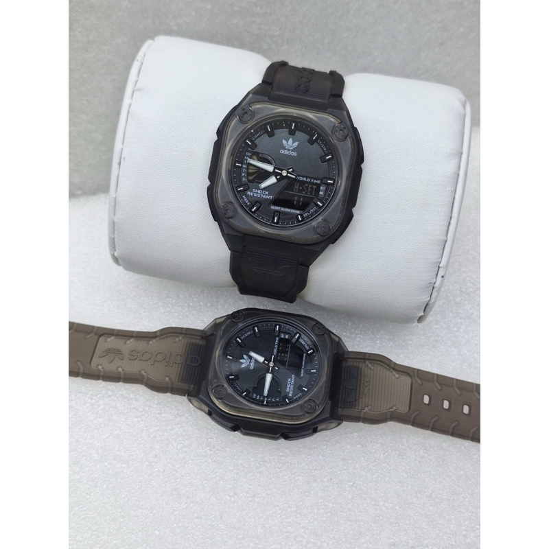 Jam Tangan Adidas Digital Tali Karet