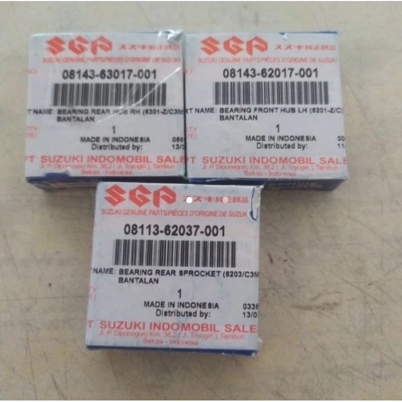 bearing atau laher roda belakang suzuki satria fu