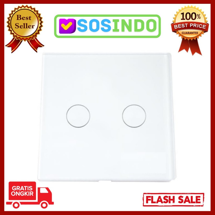 BARDI SMART WALLSWITCH EU GANG 2WHT