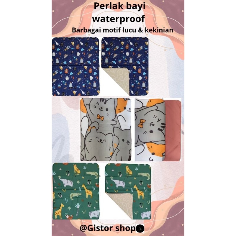 Perlak Bayi Anti Air/alas tidur bayi/perlak motif lucu/Perlak Bayi Anti Bocor