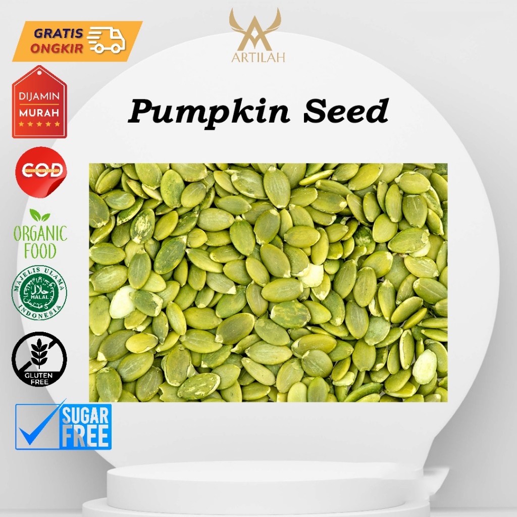 

Raw Pumpkin Seed 100 gram Pumpkin Mentah biji labu camilan sehat / pepita