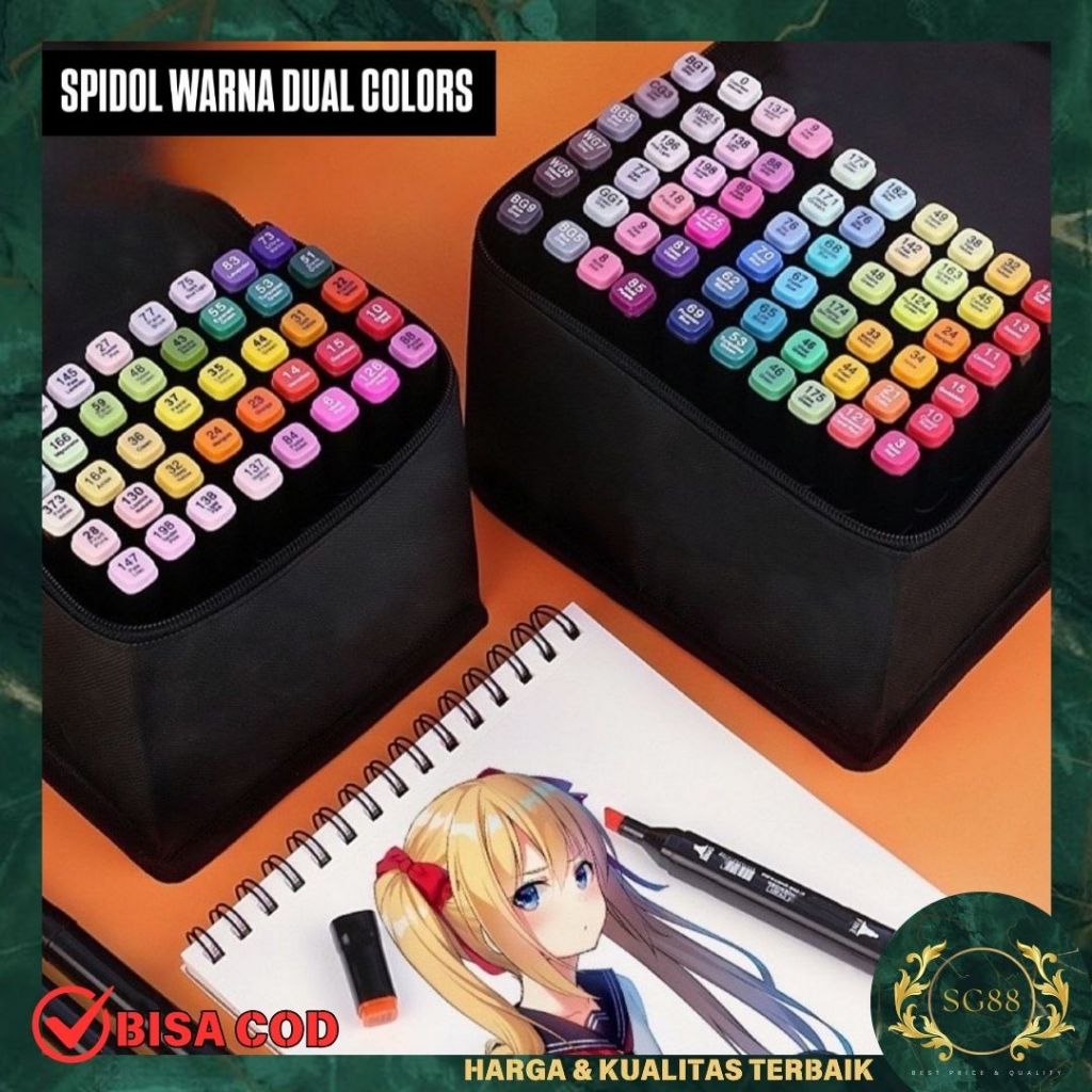 

Spidol Warna isi 24/36/48 pcs FREE TAS / Coloring Marker Sekolah Alat Warna Set Melukis Gambar Anak Bahan Antibiotik Aman Tidak Beracun / Marker Set Animation Markers / Twin Market Set Spidol