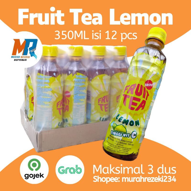 

fruit tea 350ml rasa lemon isi 12 botol