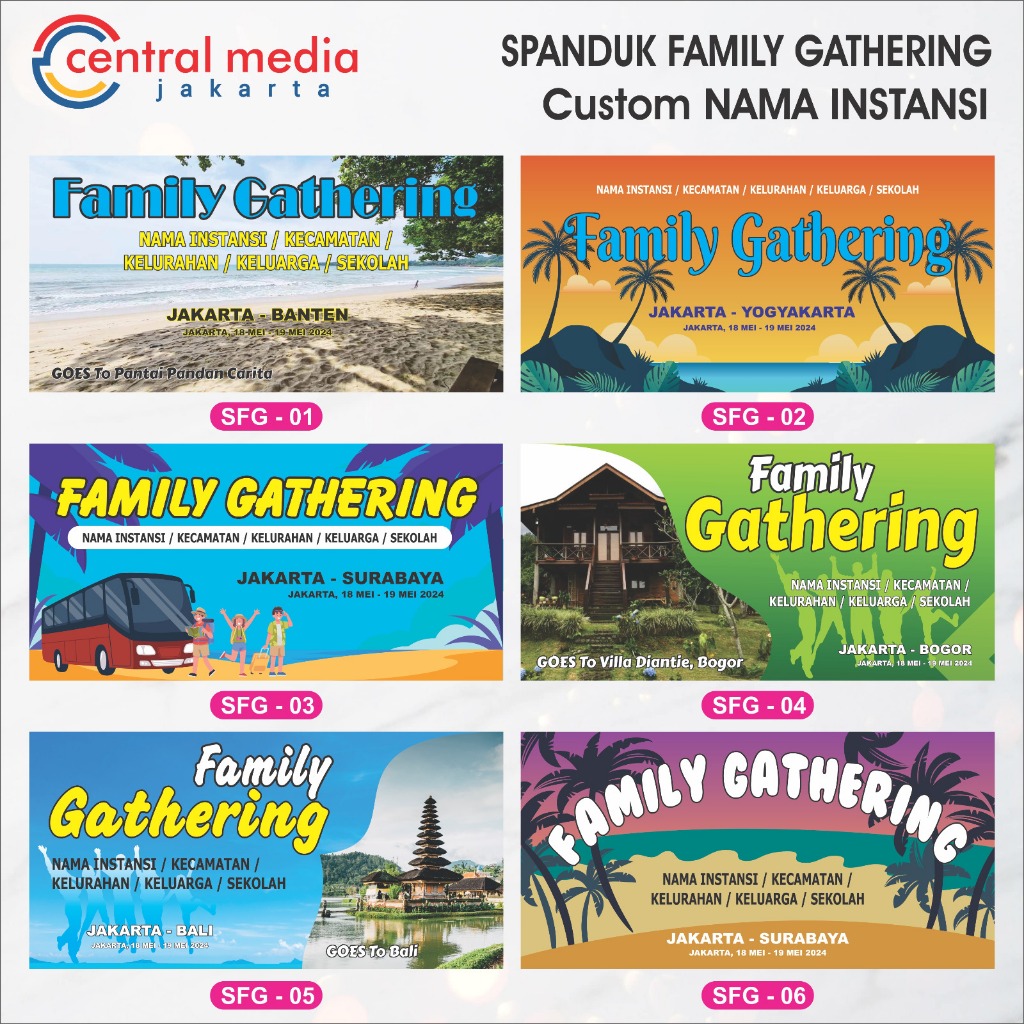Spanduk Family Gathering Perusahaan Banner Company Outing