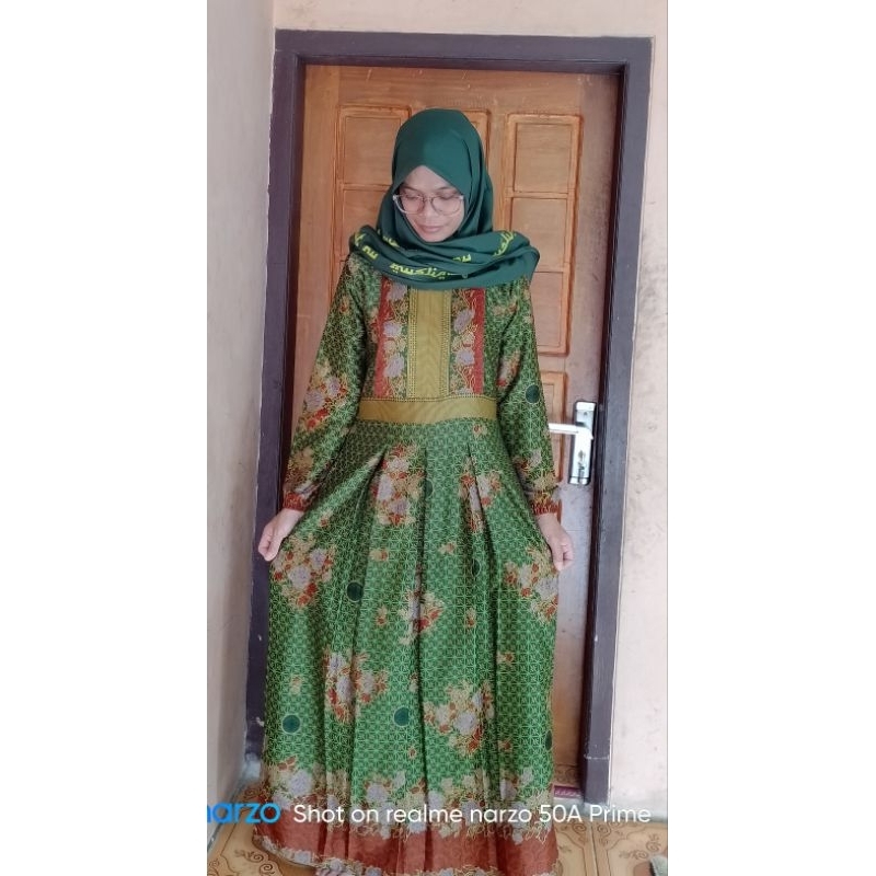 Gamis muslimat Nu bahan semi sutra
