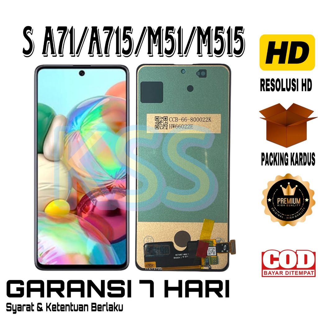 LCD SAMSUNG A71 / A715 / A71F TOUCHSCREEN SAMSUNG GALAXY ORIGINAL FULLSET