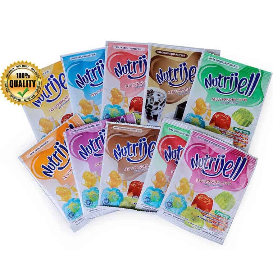 

Nutrijel Ekonomis | Ukuran Mini 10gr | Nutrijell Jelly Powder Instant 10gr