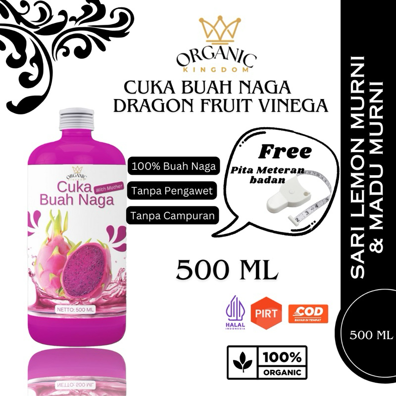 

Cuka Buah Naga 500ml Dragon Fruit Vinegar Minuman Sehat Probiotik