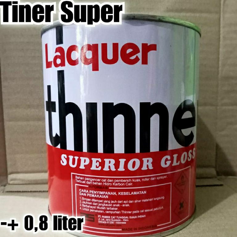 

KODE G62J Cairan Pengencer Cat TINER SUPER 8 liter kualitas bisa untuk cat deco thinner tiner