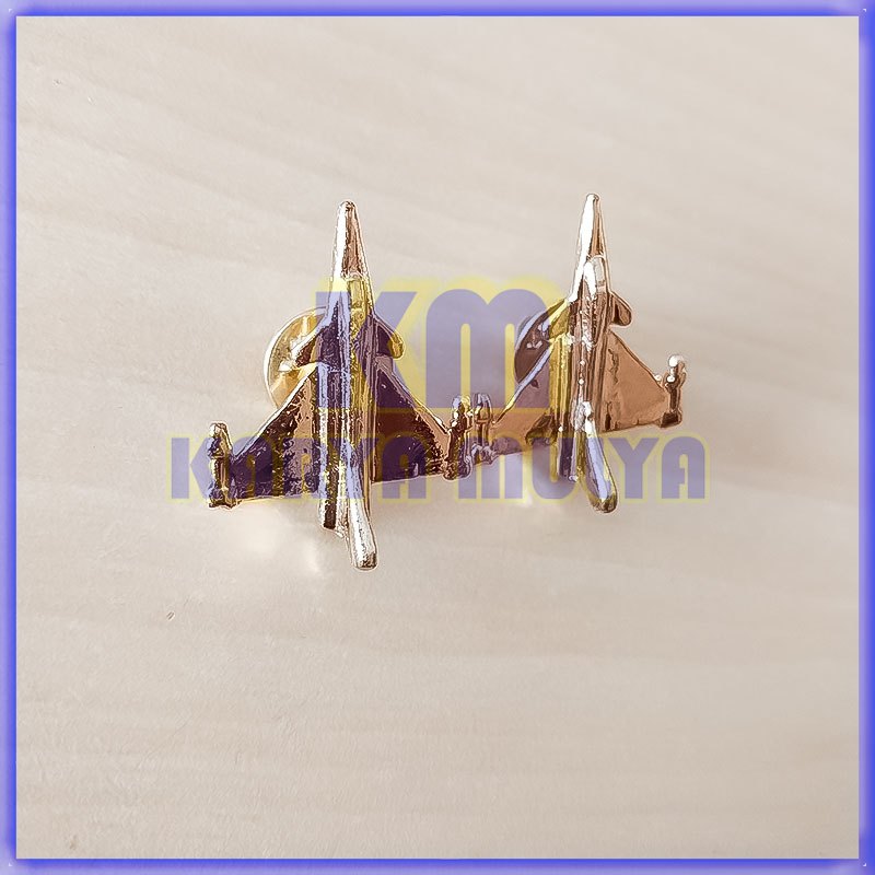 Pin Bros Pesawat F14 Kuningan - Pin Miniatur Pesawat F 14 Murah - Karya Mulya