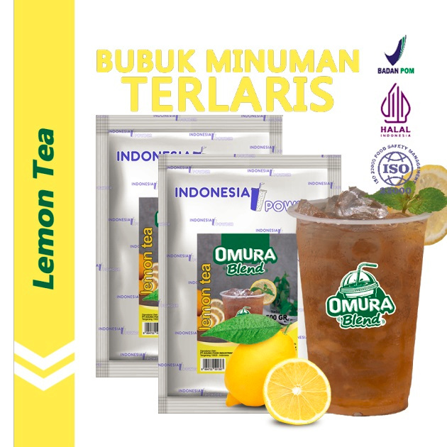 

[Bundle 2Bag x 500gr] Rasa Lemon Tea Bubuk Minuman Premium Merk Omura Blend (Mix Gula)