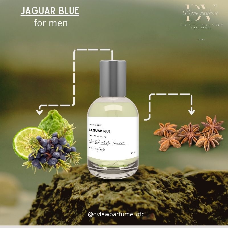 D'view parfume - Parfum aroma jaguar blue cool parfum pria laki tahan lama man