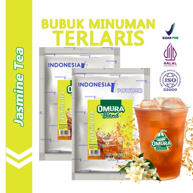 

[Bundle 2Bag x 500gr] Rasa Jasmine Tea Bubuk Minuman Premium Merk Omura Blend (Mix Gula)