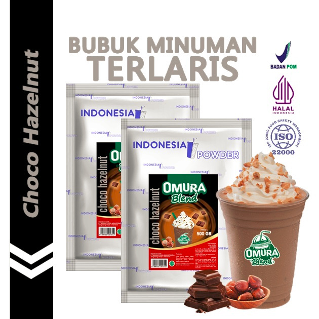 

[Bundle 2Bag x 500gr] Rasa Choco Hazelnut Bubuk Minuman Premium Merk Omura Blend (Mix Gula)