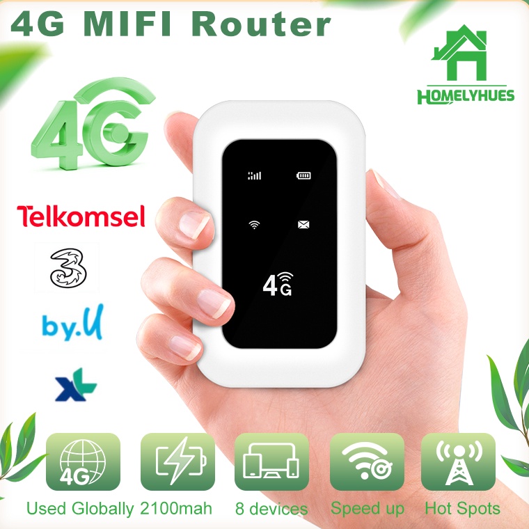 MIFI MODEM WIFI 4G 21mah Baterai UNLOCK OPERATOR Telkomsel Byu 15MBPS Portable WiFi Router f O1U3