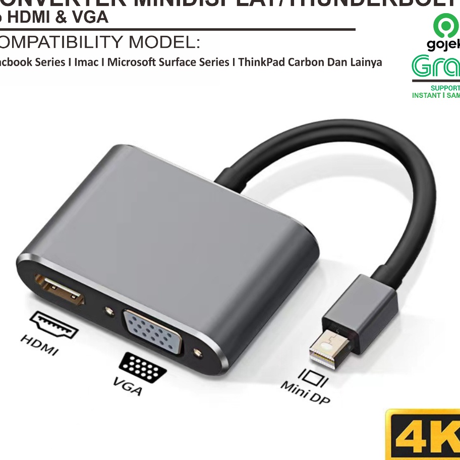 HJ6 Converter Hub Dock Adapter Mini Display MD  Thunderbolt to VGA HDMI MacBook Air Pro 21 211 212 2