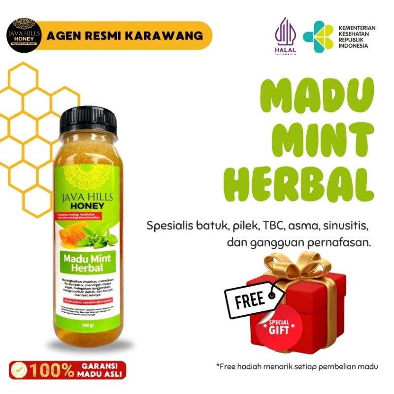 

Java Hills Honey Madu Mint Herbal 320gr Madu Alami 100% Mumtaz Java Herba Javahills Honey | Flu Batuk Asma | Radang Tenggorokan | Gangguan Pernafasan