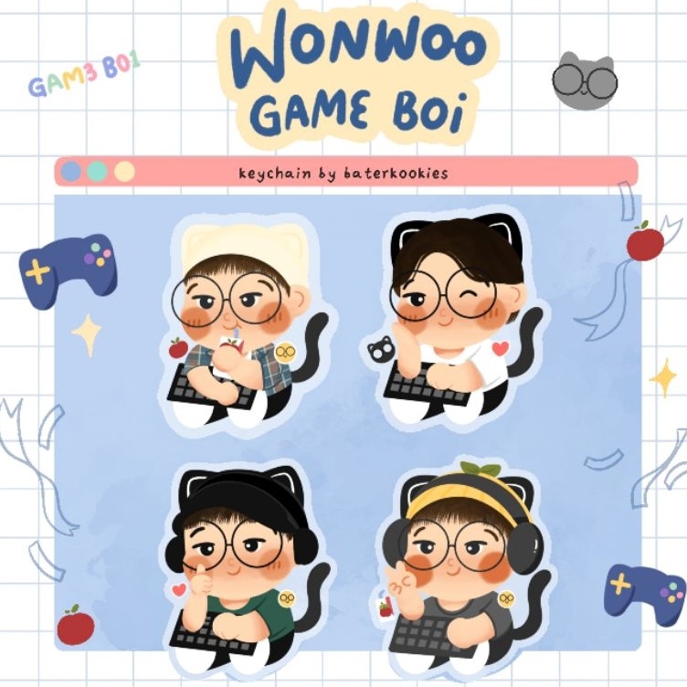KODE Y44Z Wonwoo GAME BOI Keychain