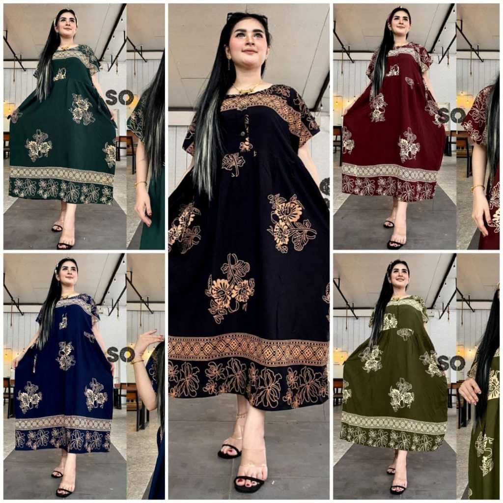 BAJU DASTER CENTINI  WANITA KANCING BUSUI FRIENDLY LENGAN PENDEK BATIK  LD 110 - 120  MURAH SELUTUT