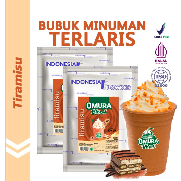 

[Bundle 2Bag x 500gr] Rasa Tiramisu Bubuk Minuman Premium Merk Omura Blend (Mix Gula)