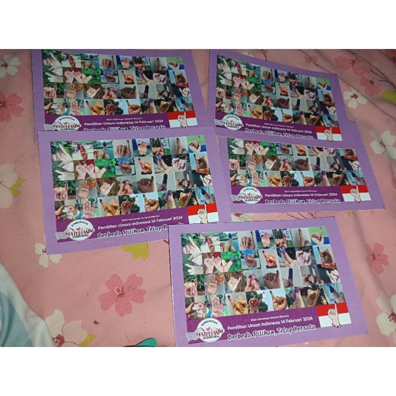 

paket kartu Komunitas Postcrossing Indonesia tema Pemilu