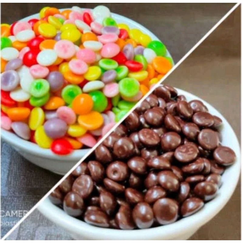 

chocochips cokelat dan warna warni(rainbow)