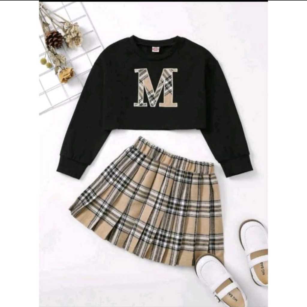 ONE SET ROK MINI PANJANG LENGA TERKECE TERBARU MOTIF M BUAT USIA ANAK 6 BULAN-5 TAHUN BISA PILIH WAR