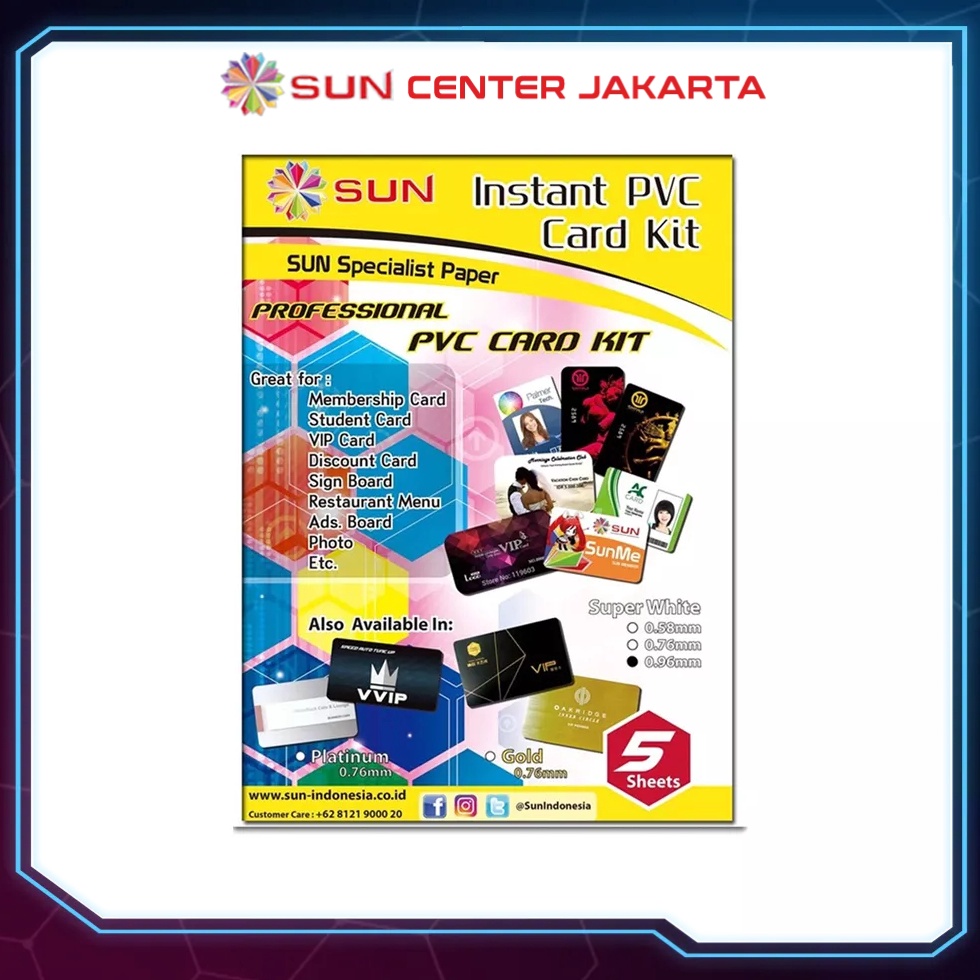 

KODE K1U Kertas PVC ID Card PREMIUM SUN PVC ID Card Super White 76 96 Isi 5 Lembar 5 Card