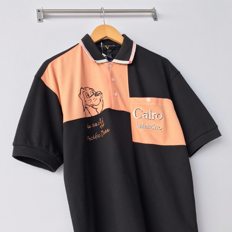 Polo Shirt CALRO VALENTINO Original Kaos Kerah Lengan Pendek Pria