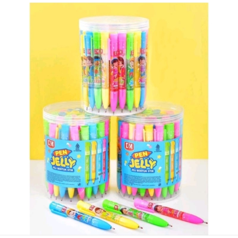 

DSM Pen Jelly Pulpen Stick Toples Isi 50 Pcs | Jeli Bentuk Stik