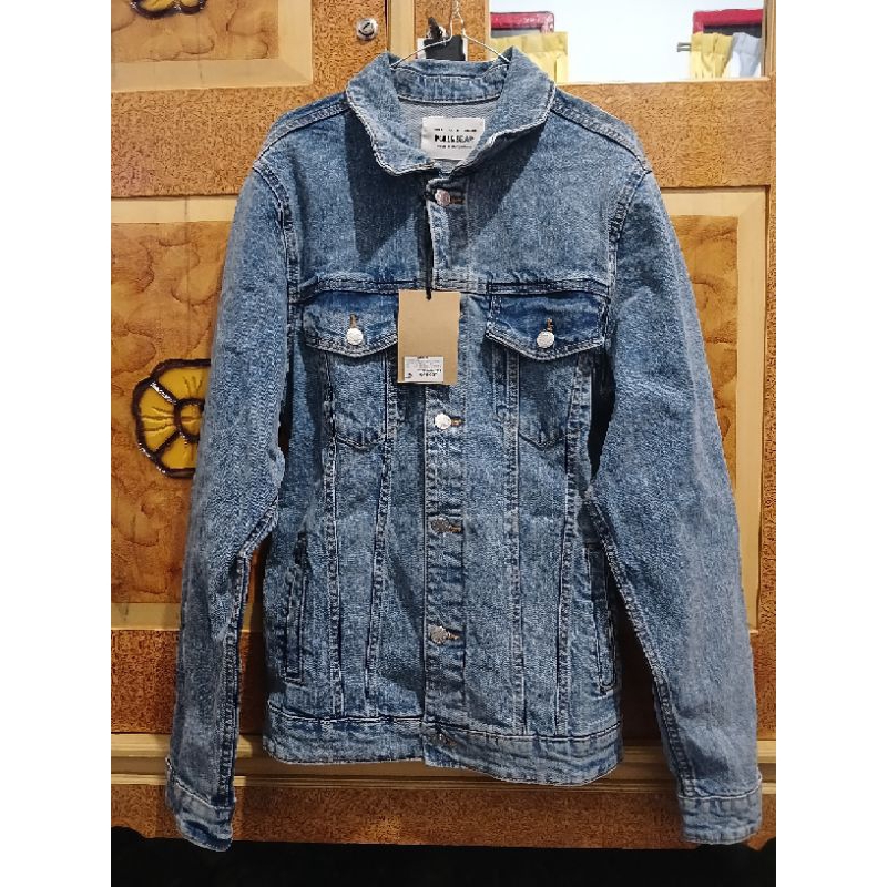 JAKET DENIM PULL&BEAR ORIGINAL SIZE S FIT M/L