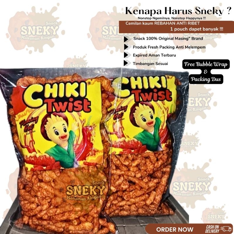 

Cheetos Chiki Twist Jagung Bakar/Spicy Flaming Hot 250 Gram Snack Kiloan