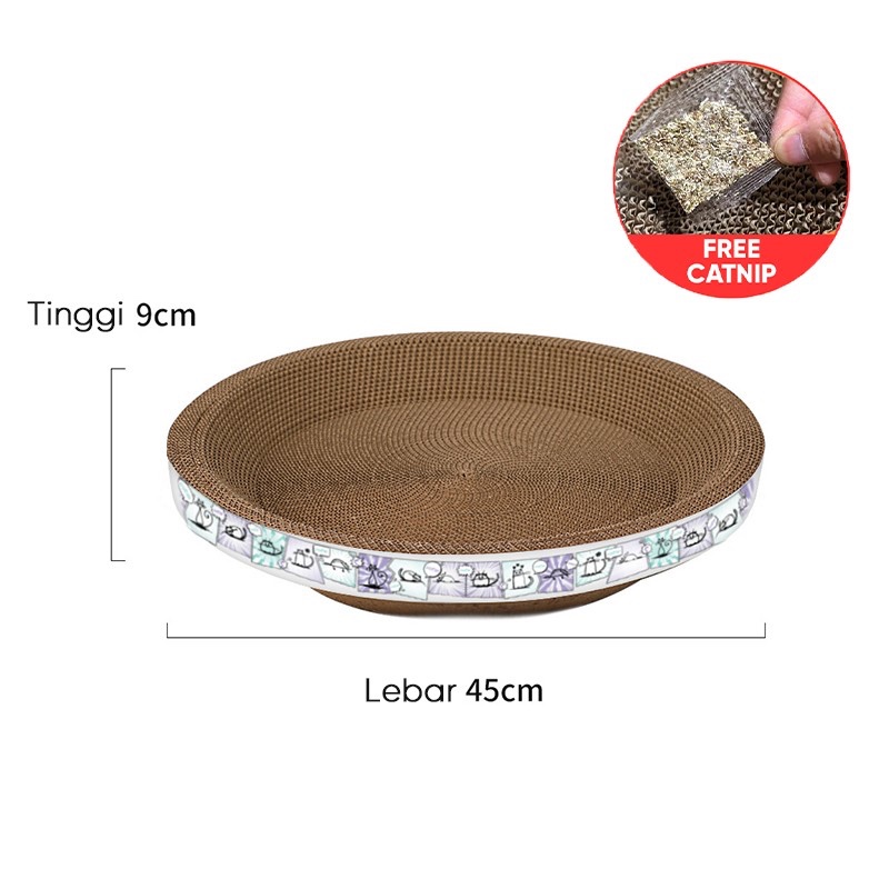 CDC PETSHOP GARUKAN KUCING CAT SCRATCHING OVAL DAN BULAT