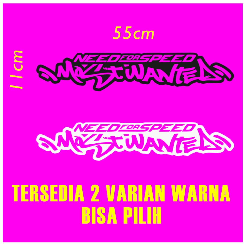 Stiker Mobil Motor Need For Speed Most Wanted
