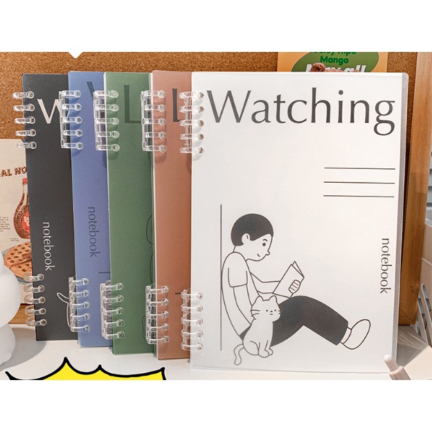 

PRODUK TREND New Korean Style Notebook A5 Refillable 36 derajat dengan Cover Transparan dan Spiral Transparan
