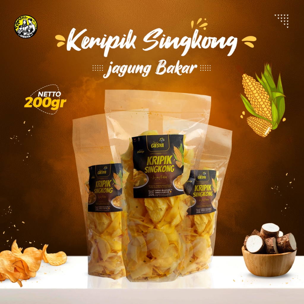 

Kripik Singkong Jagung Bakar 200Gram