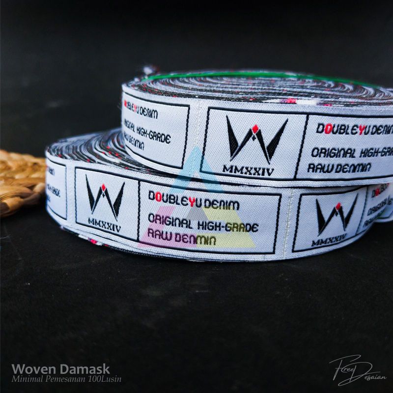 

1 x 4 / Label woven bordir / wovenn samask / label hijab / label kerudung / label baju / label costum / label rajutt