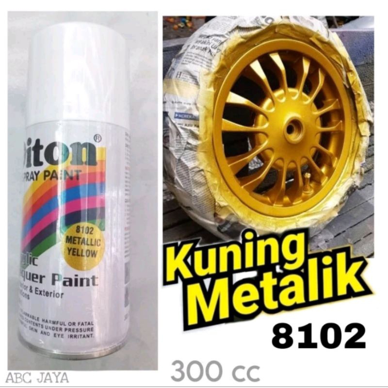 Cat Semprot Pylok Diton Metalik Yellow 8102 Kuning Yellow Metalik Kuning Metalik yelow Metalik Yello