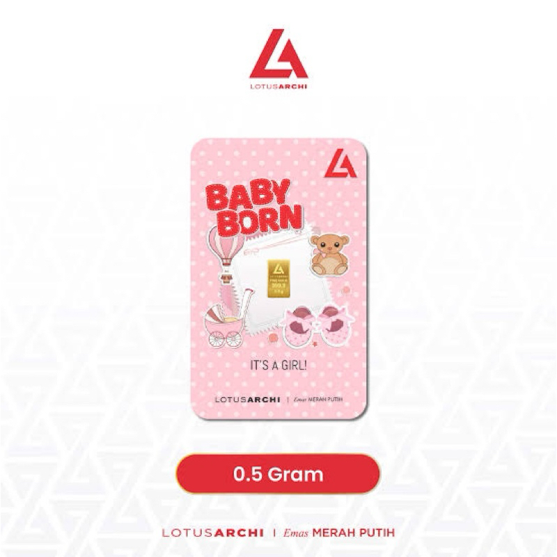 Logam Mulia Lotus Archi 0,5 Gram It’s A Girl | Antam 3gr