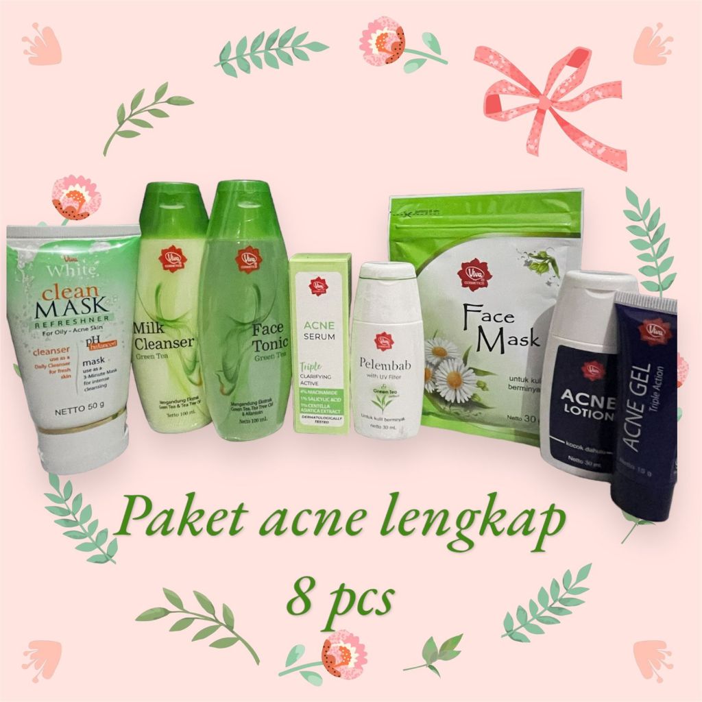 Viva Paket Acne Lengkap (8 Pcs)