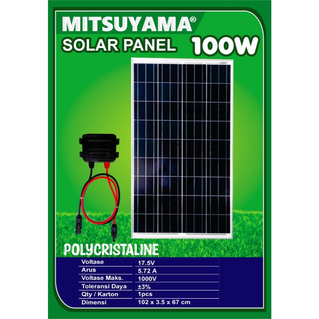 Solar Panel Polycristalline Mitsuyama 1000V - 100Watt