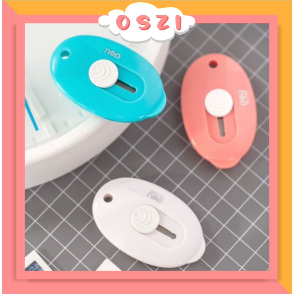

❄ OSZI ❄ Cutter Mini Portable Bentuk Oval Mini Cutter Polos Travel Kit Pemotong Kertas Paper Cutter Lucu S006 S026