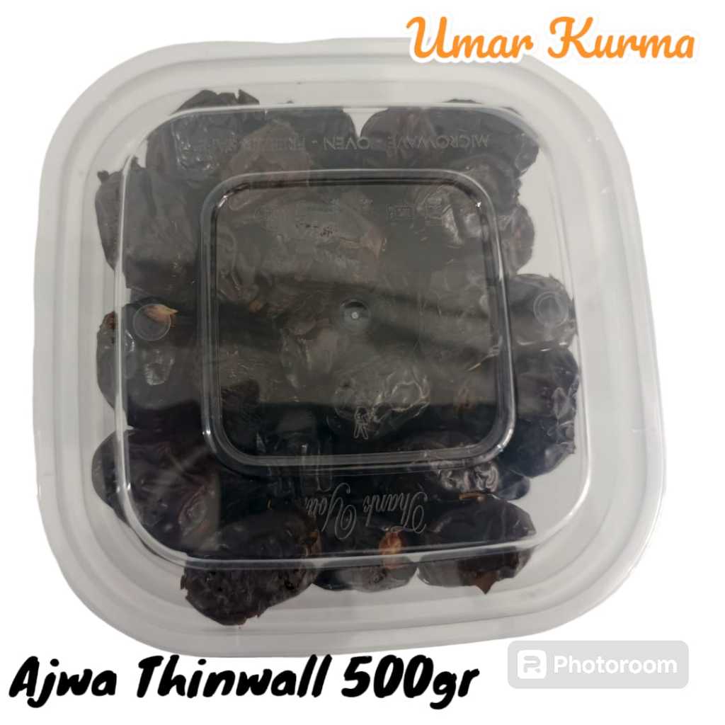 

KURMA AJWA KEMASAN THIN WALL BERAT 500GR DAN 1KG