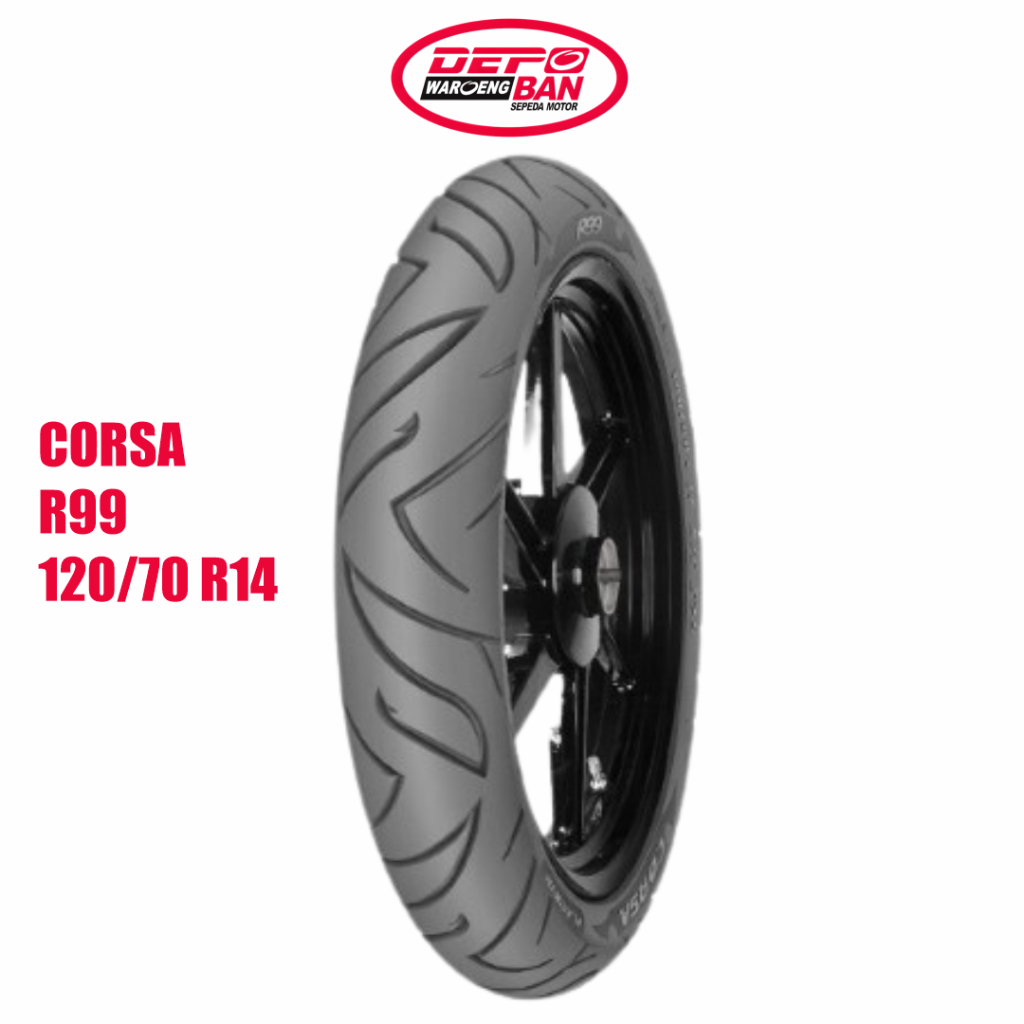 BAN MATIC BELAKANG TUBLESS MERK CORSA TYPE R99 UKURAN 120/70-14 ORIGINAL NEW
