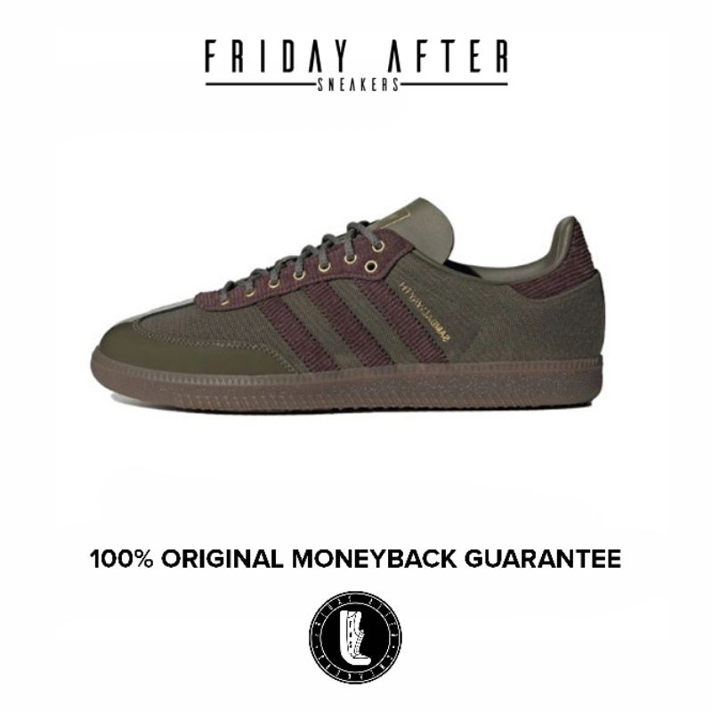 Sepatu Sneakers Pria Adidas Samba OG x Alwayth Olive Strata Shadow Brown Original Resmi