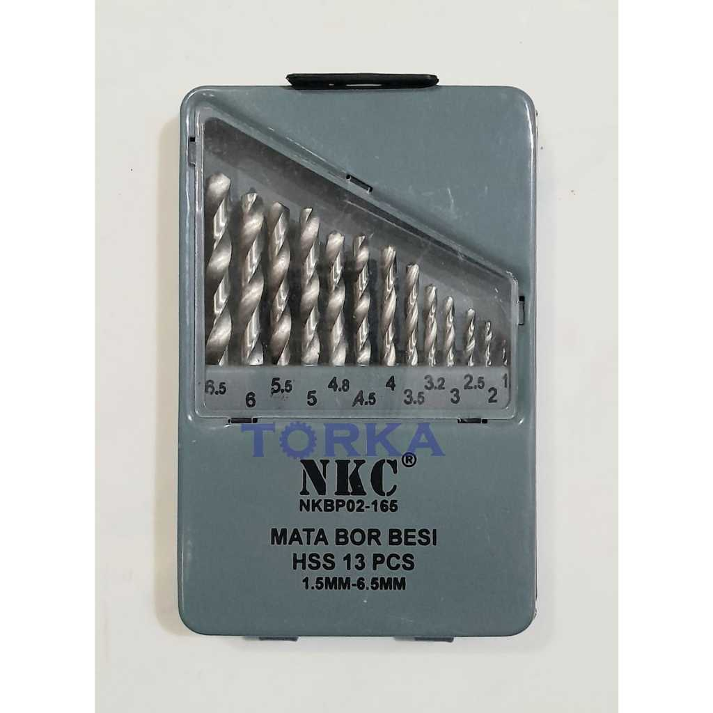 Mata Bor Besi Set NKC 1.5mm-6.5mm isi 13pcs
