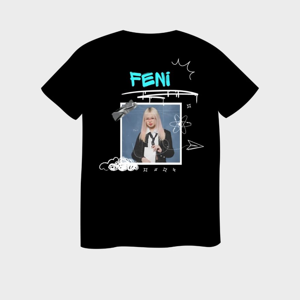 Kaos JKT48 Feni Special Goes To School Edition | Kaos JKT48 | Kaos Unisex Pria Wanita / Ukuran M / L