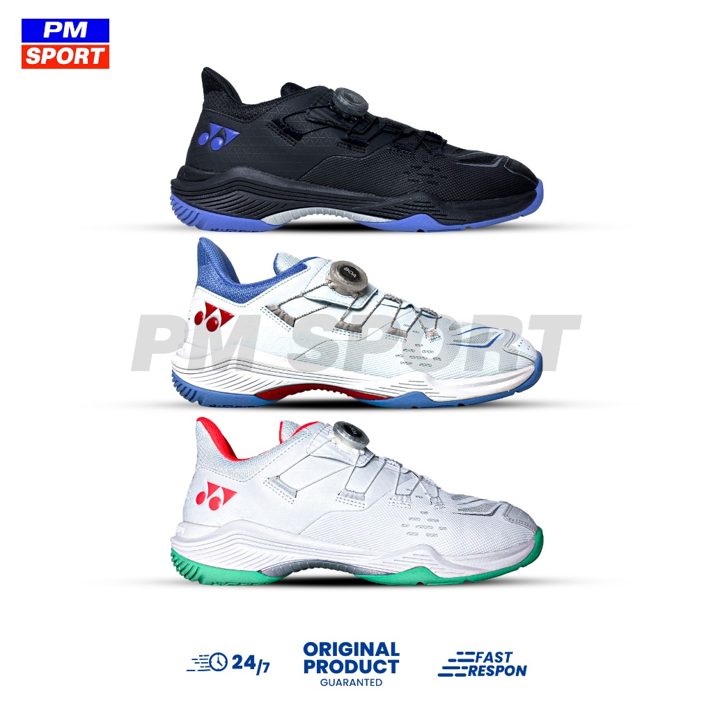 SEPATU BADMINTON YONEX SHB 88 DIAL BLACK DAN PALE BLUE / 88 DIAL WIDE WHITE D3 BOA SHB88D3EX BULUTAN