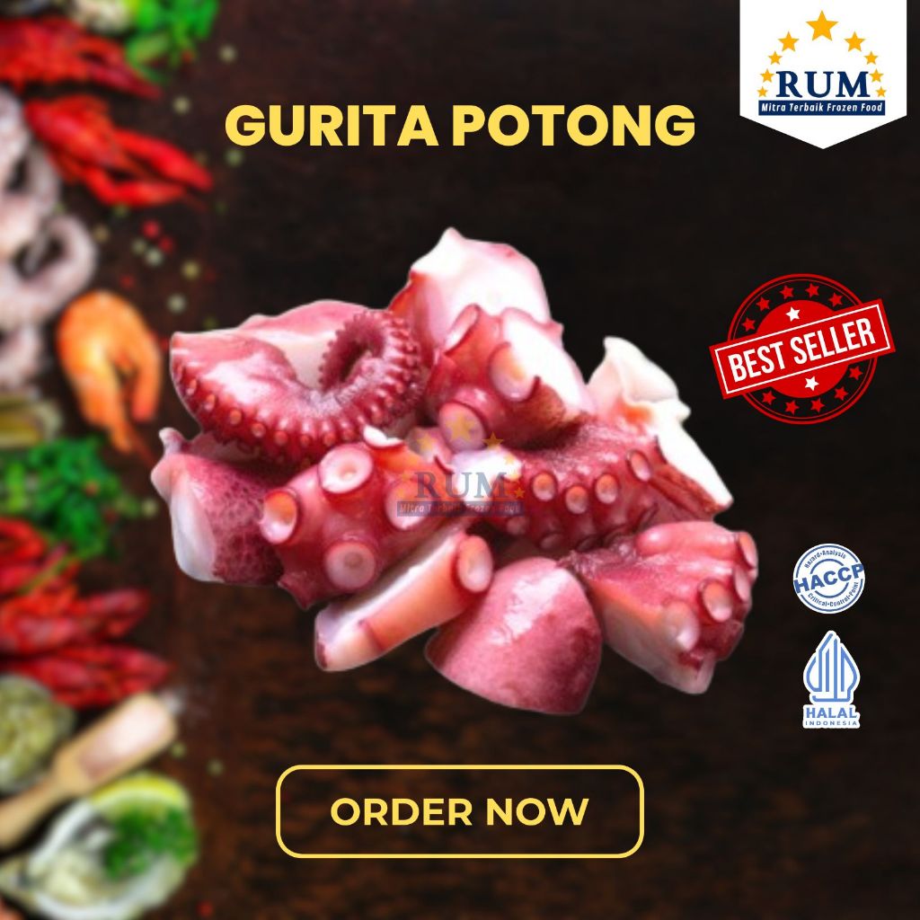 

Rumseafood Gurita Cook Potong/Product Bestseller Rumseafood/Gurita Grill Tidak Alot