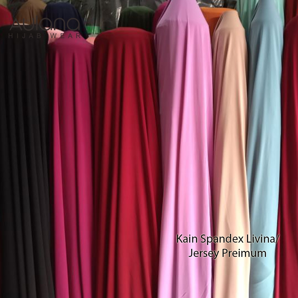 KAIN JERSEY PREMIUM/SPANDEX SPANDEKS BALON LIVINA Grade A Ecer Eceran Murah Harga per Setengah Meter
